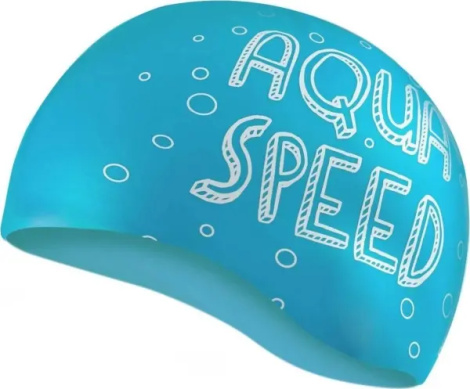 Шапочка для плавания детская Aqua Speed KIDDIE MERMAID голубо-розовая 142-Mermaid