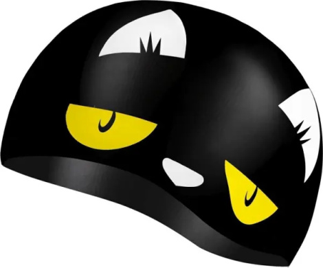 Шапочка для плавання дитяча Aqua Speed KIDDIE CAT чорно-жовта 142-07