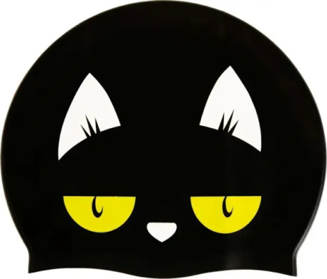 Шапочка для плавання дитяча Aqua Speed KIDDIE CAT чорно-жовта 142-07