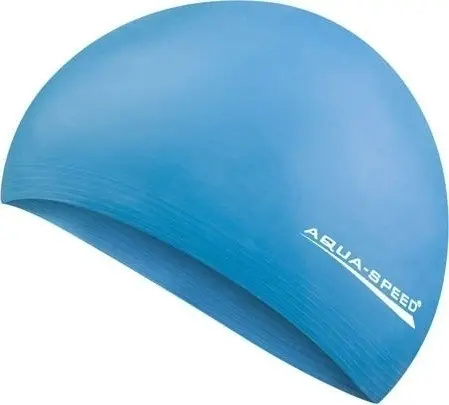Шапочка для плавания Aqua Speed SOFT LATEX голубая 122-01