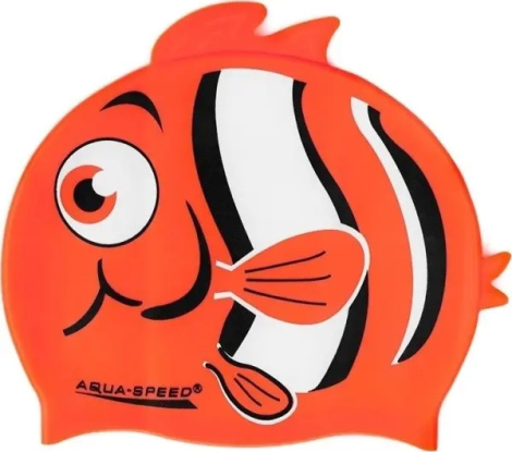 Шапочка для плавания детская Aqua Speed ZOO NEMO оранжево-белая 115-75-nemo