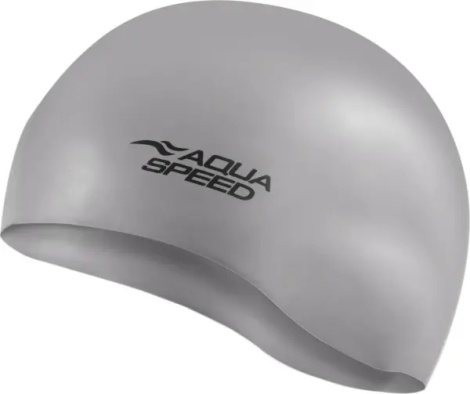 Шапочка для плавания Aqua Speed MONO серая 111-26