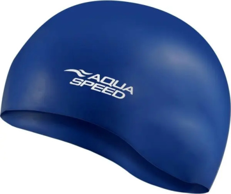 Шапочка для плавания Aqua Speed MONO темно-синяя 111-10