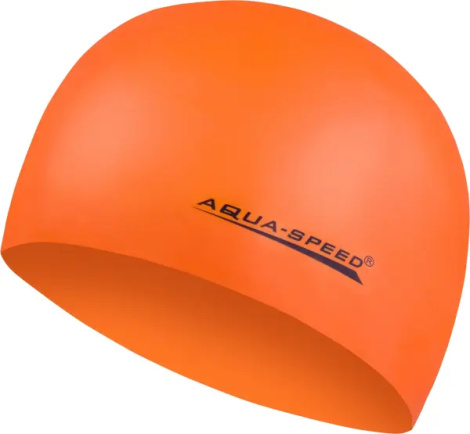 Шапочка для плавания Aqua Speed MEGA оранжевая 100-75
