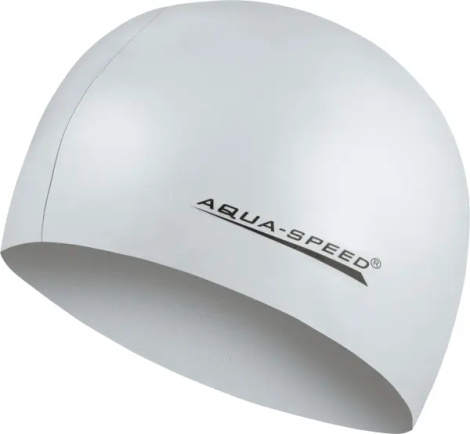 Шапочка для плавания Aqua Speed MEGA светло-серая 100-26