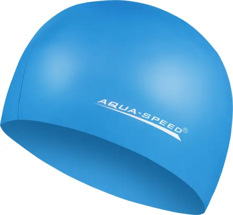 Шапочка для плавания Aqua Speed MEGA голубая 100-23