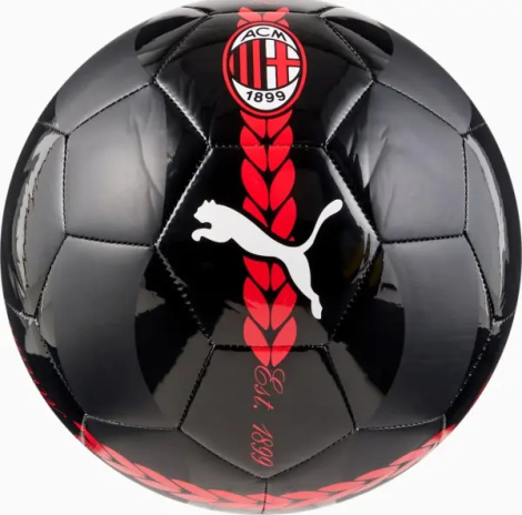 Футбольный мяч Puma AC MILAN 24/25 PRE-MATCH черно-красный Размер 5 084544-07