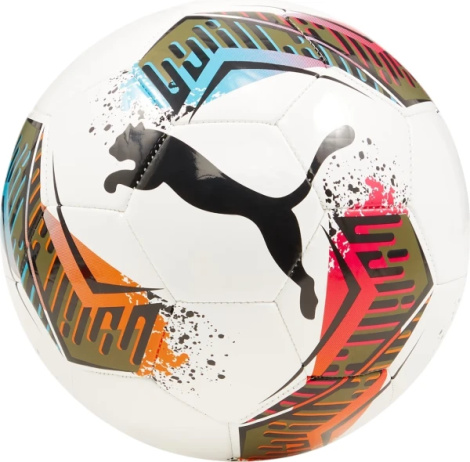 Футзальный мяч Puma FUTSAL 3 MS бело-черно-оливковый Размер 4 084344-01