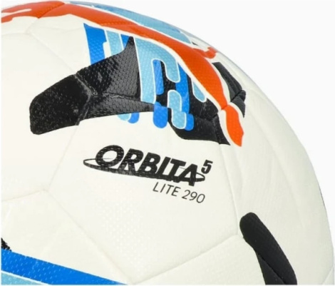 Футбольный мяч Puma ORBITA 5 FUSION LITE 290 бело-сине-оранжевый Размер 5 084333-01