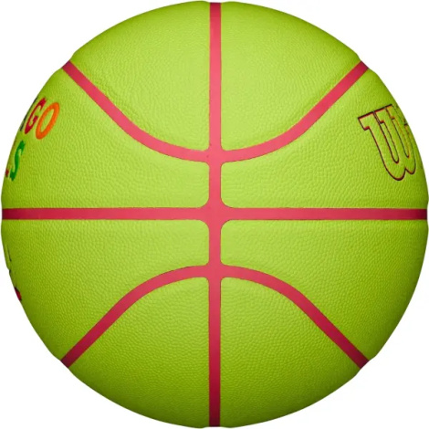 Баскетбольный мяч Wilson NBA TEAM NEON CHICAGO BULLS салатово-розовый Размер 7 WZ4037402XB7