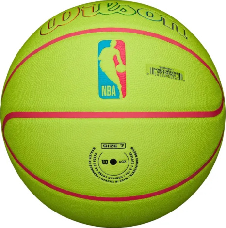 Баскетбольный мяч Wilson NBA TEAM NEON CHICAGO BULLS салатово-розовый Размер 7 WZ4037402XB7