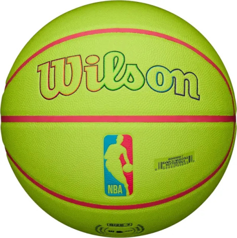 Баскетбольный мяч Wilson NBA TEAM NEON CHICAGO BULLS салатово-розовый Размер 7 WZ4037402XB7
