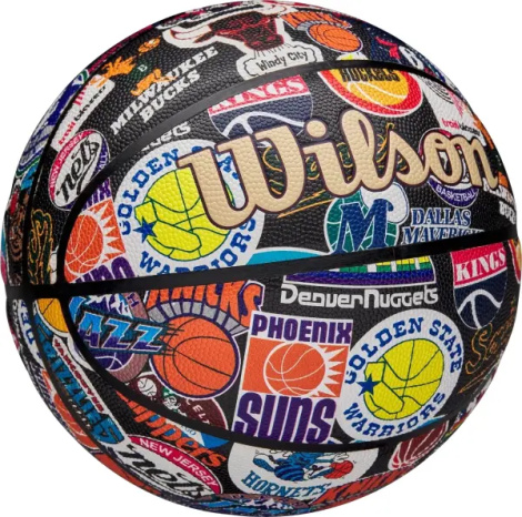 Баскетбольный мяч Wilson NBA ALL TEAM RETRO разноцветный Размер 7 WZ4028501XB7