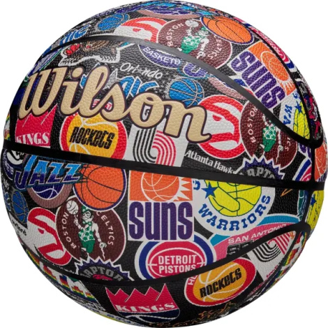 Баскетбольный мяч Wilson NBA ALL TEAM RETRO разноцветный Размер 7 WZ4028501XB7