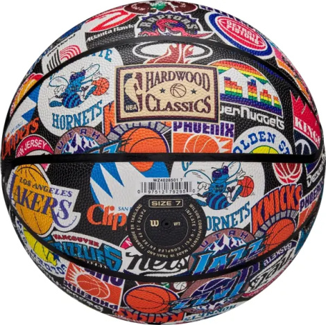 Баскетбольный мяч Wilson NBA ALL TEAM RETRO разноцветный Размер 7 WZ4028501XB7