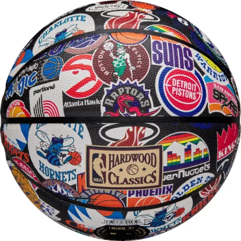 Баскетбольный мяч Wilson NBA ALL TEAM RETRO разноцветный Размер 7 WZ4028501XB7