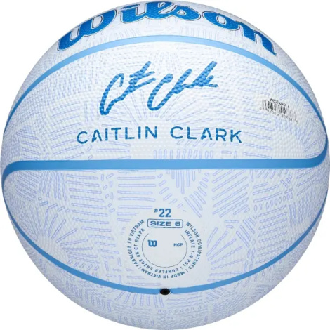 Баскетбольный мяч Wilson CAITLIN CLARK ENVISION бело-голубой Размер 5 WZ3022401XB5