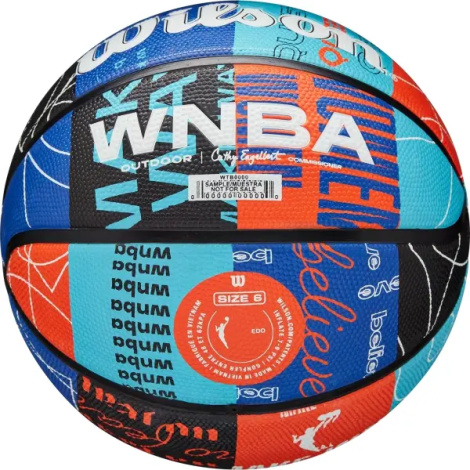 Баскетбольный мяч Wilson WNBA HEIR DNA OUTDOOR сине-голубо-оранжевый Размер 6 WZ3009201XB6