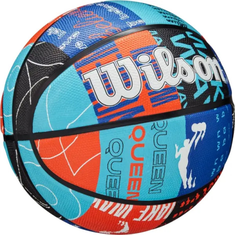 Баскетбольный мяч Wilson WNBA HEIR DNA OUTDOOR сине-голубо-оранжевый Размер 6 WZ3009201XB6
