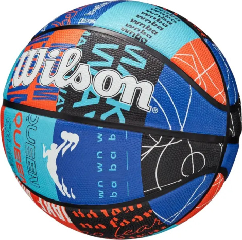 Баскетбольный мяч Wilson WNBA HEIR DNA OUTDOOR сине-голубо-оранжевый Размер 6 WZ3009201XB6