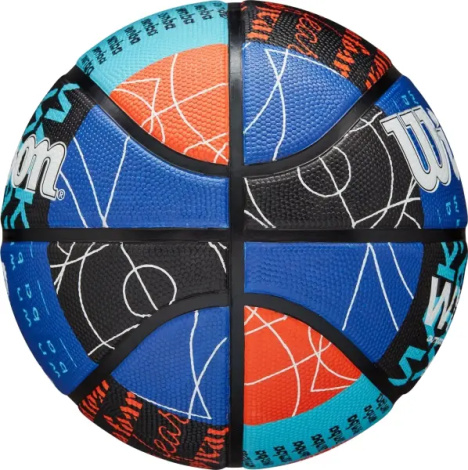 Баскетбольный мяч Wilson WNBA HEIR DNA OUTDOOR сине-голубо-оранжевый Размер 6 WZ3009201XB6