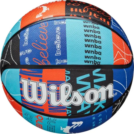 Баскетбольный мяч Wilson WNBA HEIR DNA OUTDOOR сине-голубо-оранжевый Размер 6 WZ3009201XB6