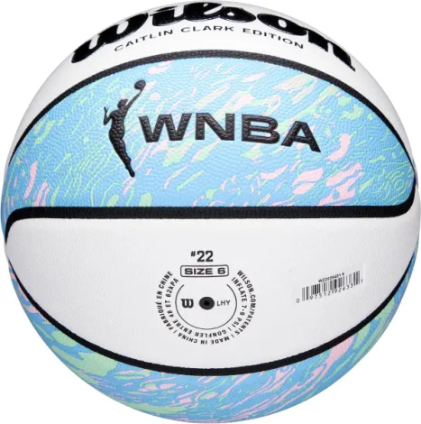 Баскетбольний м'яч Wilson CAITLIN CLARK WNBA OASIS біло-блакитно-рожево-салатовий Розмір 6 WZ2026401XB6