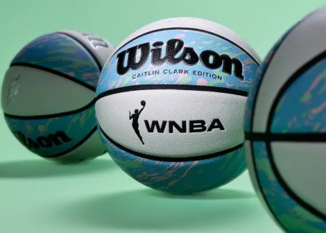 Баскетбольний м'яч Wilson CAITLIN CLARK WNBA OASIS біло-блакитно-рожево-салатовий Розмір 6 WZ2026401XB6