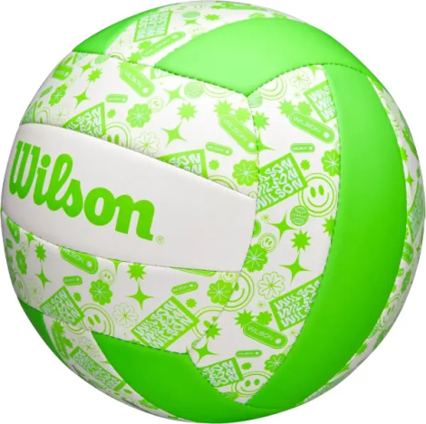 Мяч для пляжного волейбола Wilson STAMP салатово-белый Размер 5 WV4007502XBOF