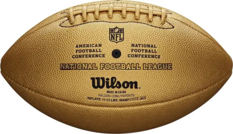 М'яч для американського футболу Wilson NFL THE DUKE METALLIC EDITION FOOTBALL золотий Розмір 9 WTF1826XB