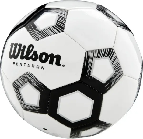 Футбольный мяч Wilson PENTAGON бело-черный Размер 4 WTE8527XB04