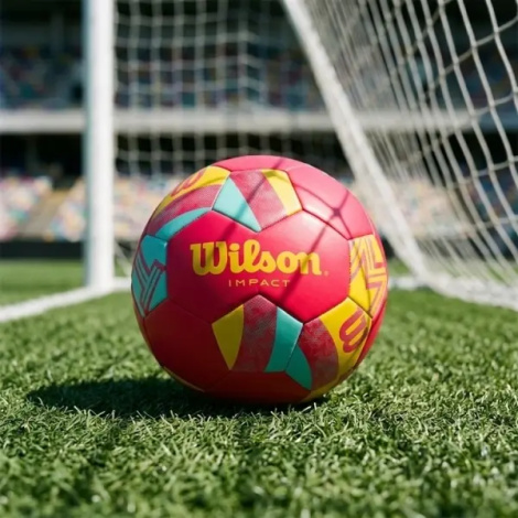 Футбольный мяч Wilson IMPACT SB красно-желто-бирюзовый Размер 5 WS3005002XB05