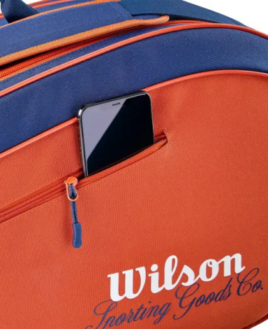 Сумка для тенниса Wilson ROLAND-GARROS 2026 TEAM 6 оранжево-темно-синяя WR8053301001