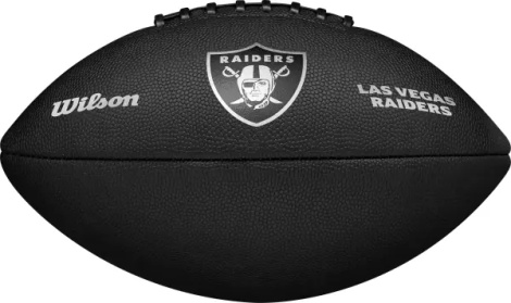 Мяч для американского футбола Wilson NFL TEAM METALLIC PREMIERE LV OF черный Размер 9 WF4015817XBOF