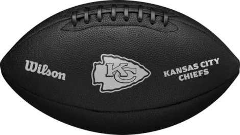 Мяч для американского футбола Wilson NFL TEAM METALLIC PREMIERE KC OF черный Размер 9 WF4015816XBOF