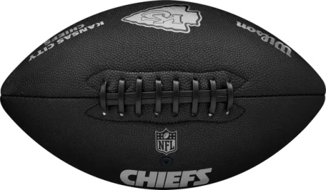 Мяч для американского футбола Wilson NFL TEAM METALLIC PREMIERE KC OF черный Размер 9 WF4015816XBOF