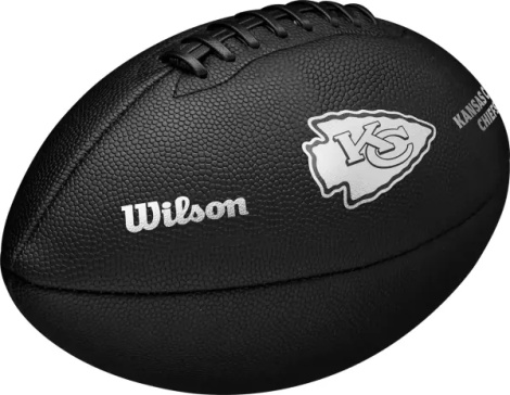 Мяч для американского футбола Wilson NFL TEAM METALLIC PREMIERE KC OF черный Размер 9 WF4015816XBOF