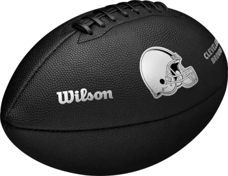 Мяч для американского футбола Wilson NFL TEAM METALLIC PREMIERE CL OF черный Размер 9 WF4015808XBOF