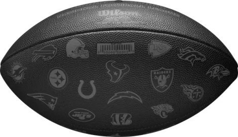 М'яч для американського футболу Wilson NFL 32 TEAM FOOTBALL чорний Розмір 9 WF4015701XBOF
