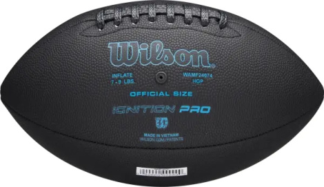 Мяч для американского футбола Wilson NFL IGNITION PRO ECO черно-голубой Размер 9 WF3011102XBOF