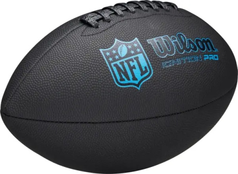 Мяч для американского футбола Wilson NFL IGNITION PRO ECO черно-голубой Размер 9 WF3011102XBOF