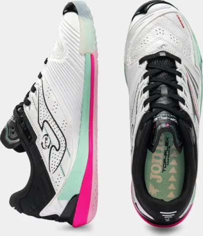 Футзалки (бампы) Joma TOP FLEX ULTIMATE бело-черно-бирюзово-розовые TFUS2632IN