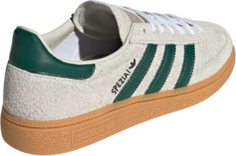 Кеды женские Adidas HANDBALL SPEZIAL бежево-темно-зеленые JS0242