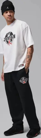 Спортивные штаны Nike JORDAN BROOKLYN VARSITY OPEN-HEM черные IO9825-010
