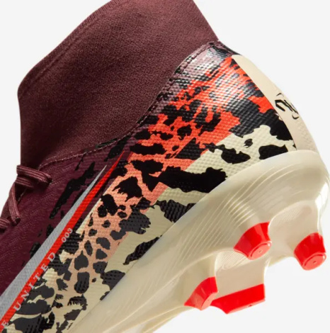 Бутси Nike UNITED MERCURIAL ZOOM SUPERFLY 10 ACADEMY FG/MG NU3 бордово-червоно-бежеві IO8441-661