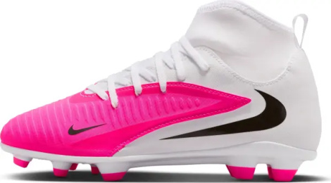 Бутсы детские Nike JR PHANTOM 6 HIGH CLUB FG/MG бело-розовые IH1791-901
