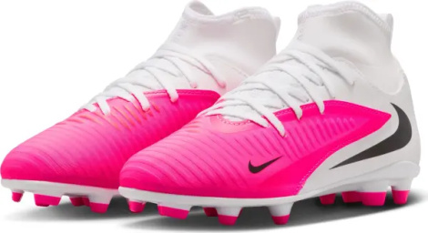 Бутсы детские Nike JR PHANTOM 6 HIGH CLUB FG/MG бело-розовые IH1791-901
