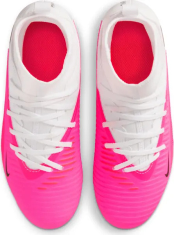 Бутсы детские Nike JR PHANTOM 6 HIGH CLUB FG/MG бело-розовые IH1791-901