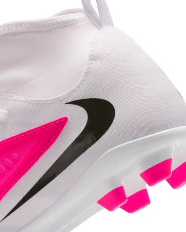 Бутсы детские Nike JR PHANTOM 6 HIGH CLUB FG/MG бело-розовые IH1791-901