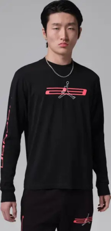 Світшот Nike JORDAN SPORT DRI-FIT GRAPHIC чорно-червоний IF0855-010